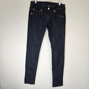 True Religion Skinny Jeans Womens 29 Dark Wash Mid Rise Stretch Denim